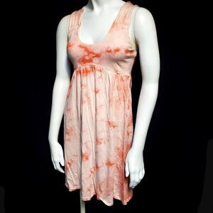 Soybu Pink & Orange Tie Dye Dress (Small)